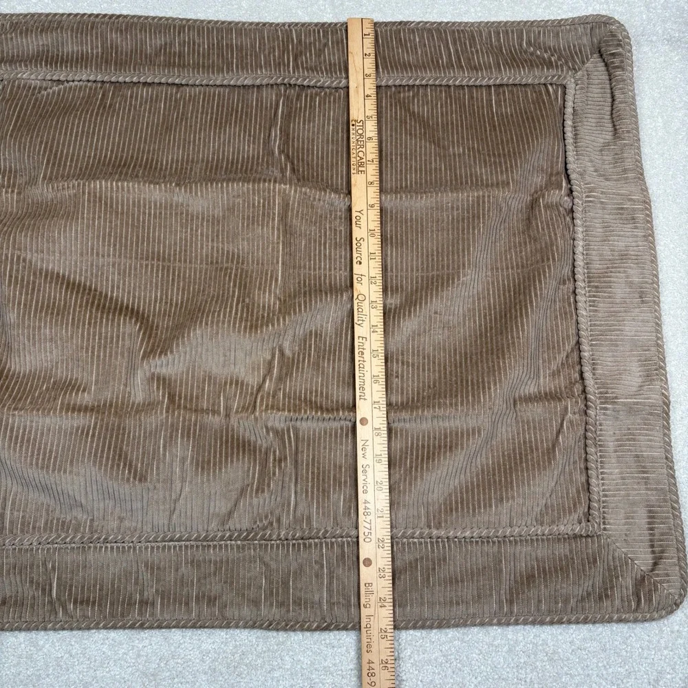 Nobility Standard Beige Corduroy‎ Pillow Sham Cover Set 2 Cotton